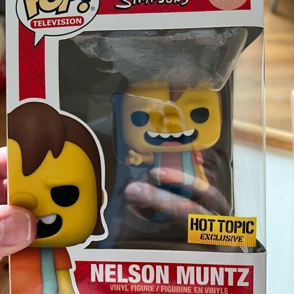 Funko Pop The Simpsons Nelson Muntz #1205 Hot Topic Exclusive Vinyl Figure - Picture 3 of 6